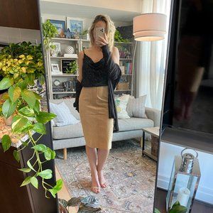 Brown Suede Skirt